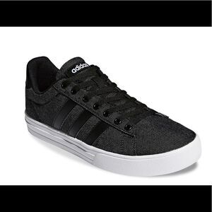 Adidas 2.0 Denim Black on Black Sneakers w/White Soles (Size: 7.5)